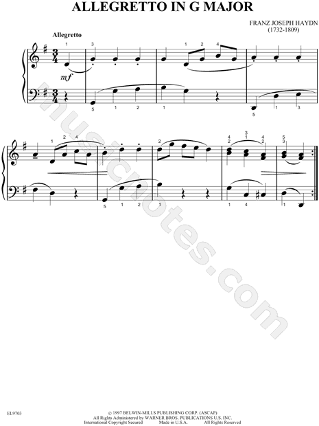 Allegretto In G Major