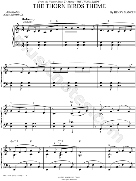 The Thorn Birds Theme