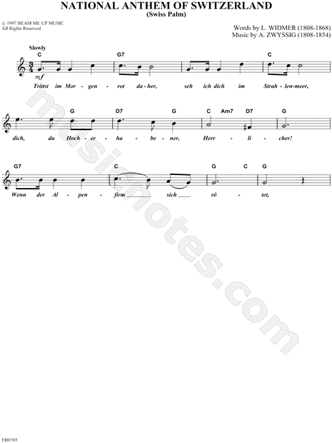 National Anthem of Switzerland