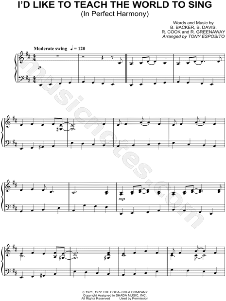 I'd Like To Teach the World To Sing