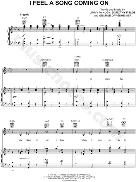 I Feel a Song Coming On