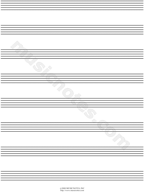 Manuscript Paper - 8 Stave (Jumbo) (Free Blank Sheet Music)