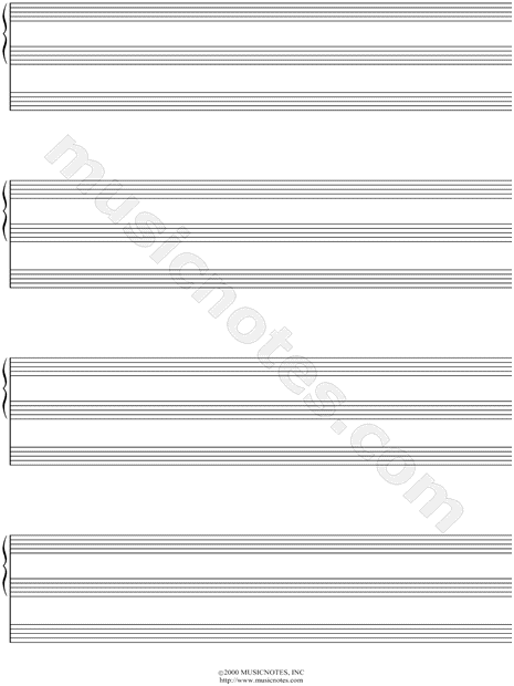 Manuscript Paper for Organ (Free Blank Sheet Music)