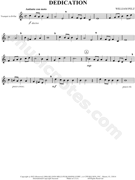 Dedication - Trumpet