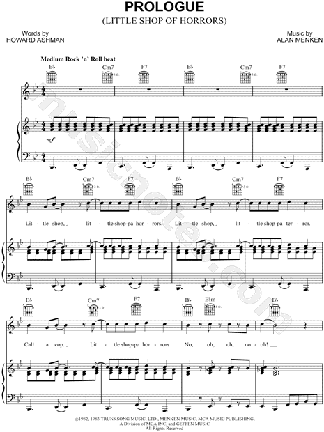 Prologue from Little Shop of Horrors