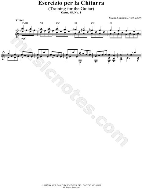 Esercizio Per La Chitarra No. 1
