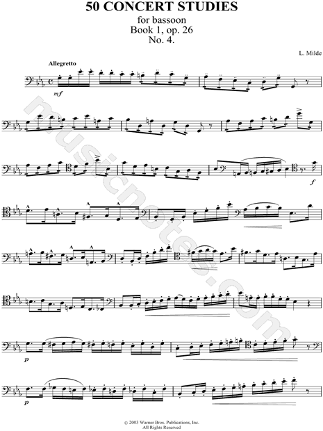 50 Concert Studies For Bassoon - Book 1, No. 4