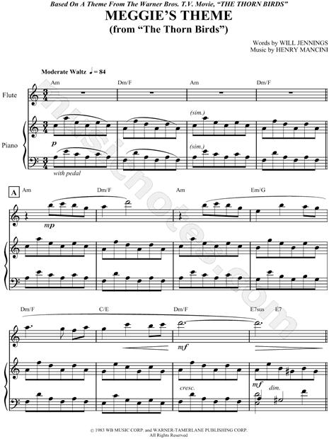 Meggie's Theme From "The Thorn Birds"