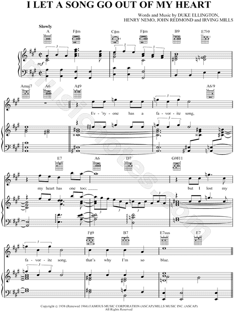 I Let a Song Go Out Of My Heart