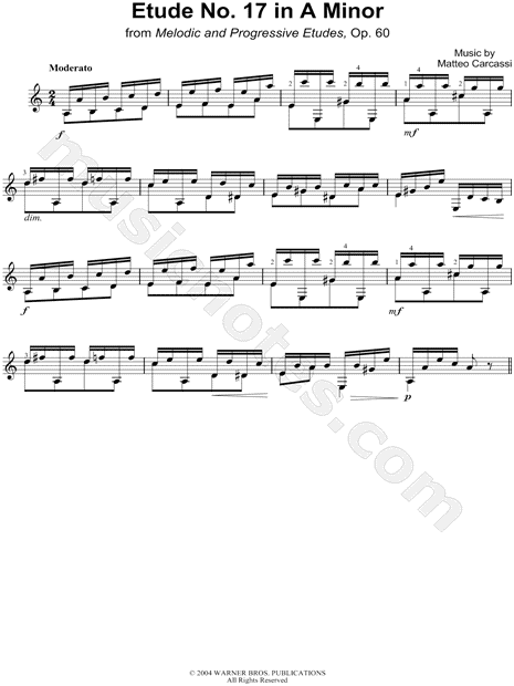 Etude No.17 in A Minor