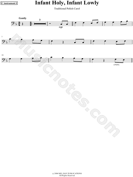 Infant Holy, Infant Lowly - C Instrument (Part 1)