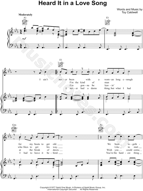 Heard It In a Love Song