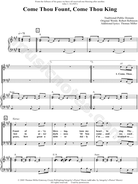 Come Thou Fount, Come Thou King