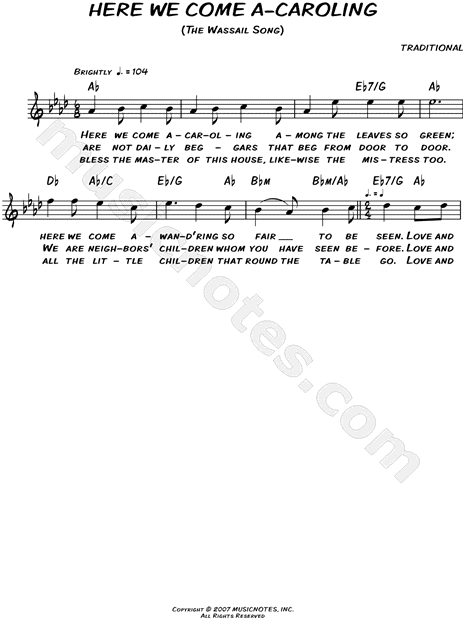 Here We Come A-Caroling