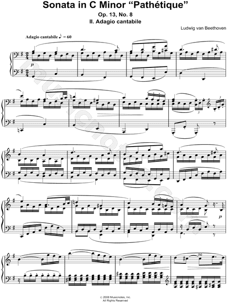 Piano Sonata No. 8 in C Minor "Pathetique": II. Adagio cantabile