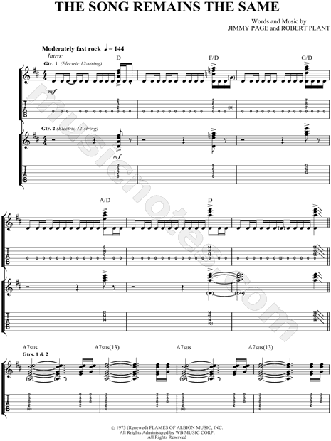 The Song Remains the Same