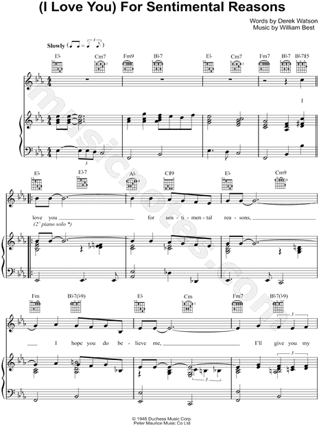 (I Love You) For Sentimental Reasons