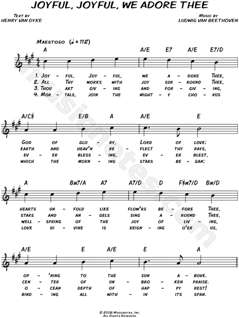 Joyful, Joyful, We Adore Thee