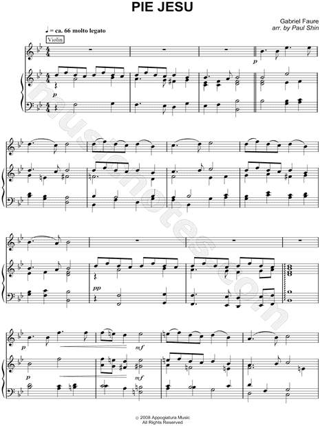 Pie Jesu - Piano Accompaniment