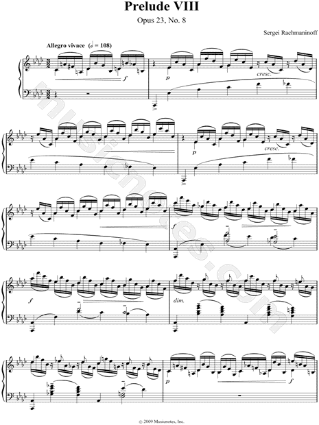 Prelude VIII in Ab Major - Opus 23, No. 8