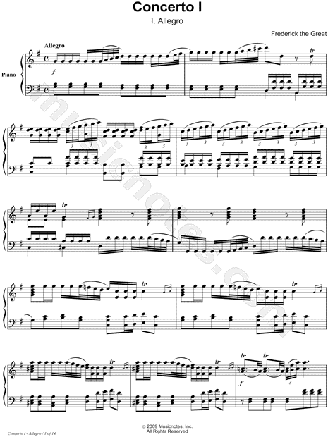 Concerto for Flute No. I in G: I. Allegro - Piano Accompaniment