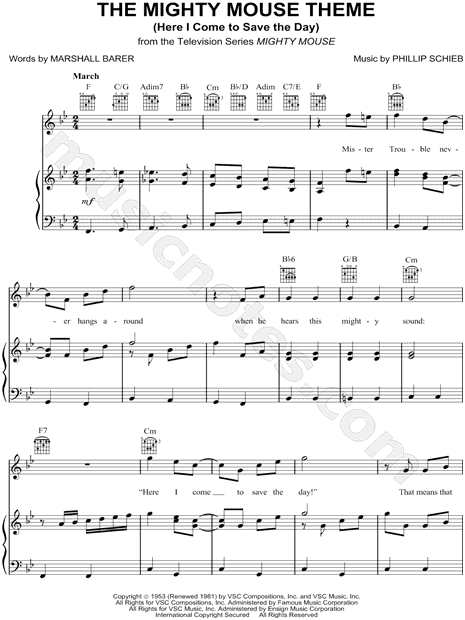 The Mighty Mouse Theme (Here I Come to Save the Day)