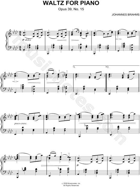 Waltz, Op. 39, No. 15