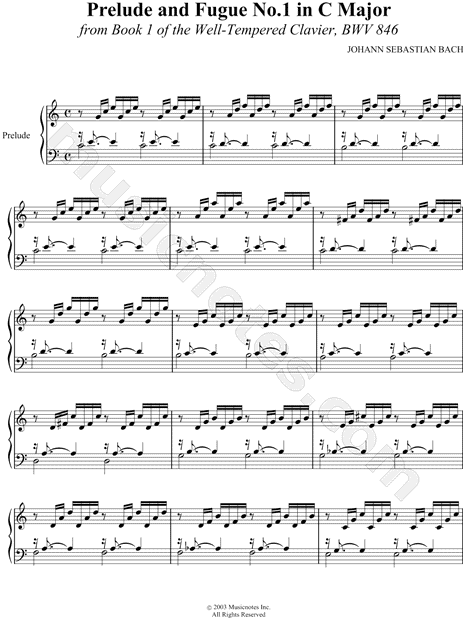 Prelude and Fugue No. 1 in C Major, BWV 846