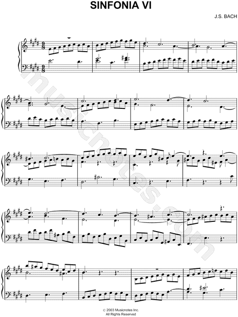 Sinfonia VI, BWV 792