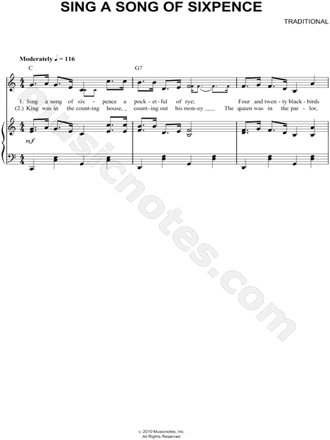 Sing a Song of Sixpence