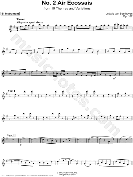 Air Ecossais, Op. 107, No. 2 - Bb Instrument