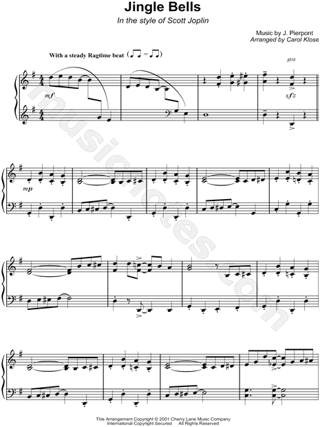Jingle Bells - In the style of Scott Joplin