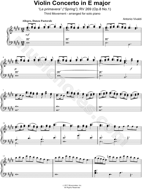 Spring from the Four Seasons (Allegro & Pastorale Dance)