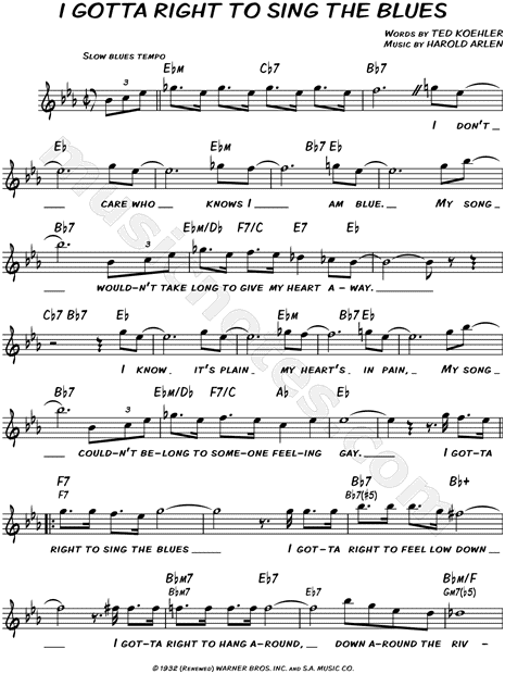 I Gotta Right To Sing the Blues