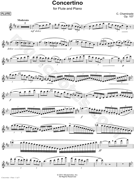 Concertino for Flute, Op.107 - Flute Part