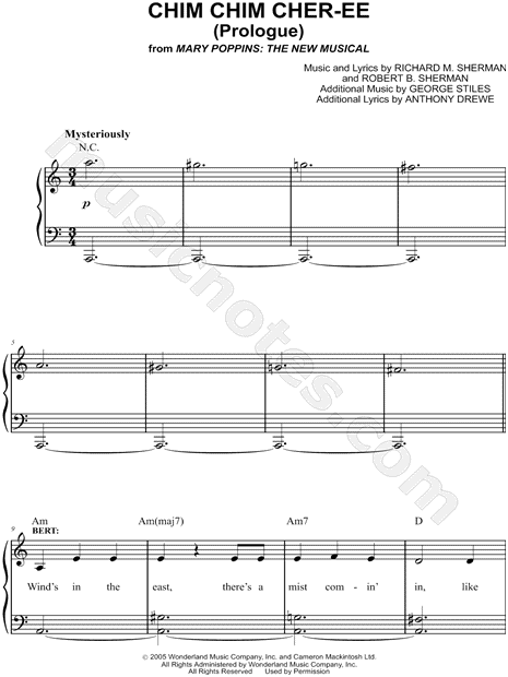 Chim Chim Cher-ee / Prologue (Broadway)