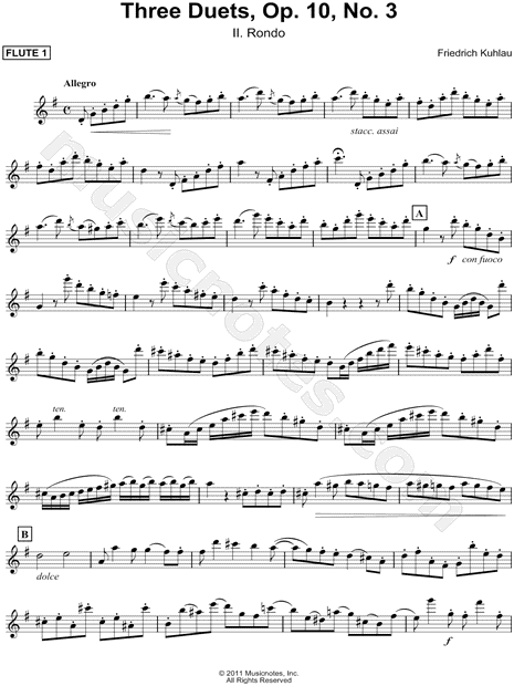 Three Duets, Op. 10, No. 3: II. Rondo - Flute 1