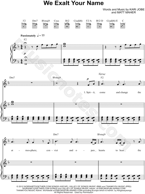We Exalt Your Name
