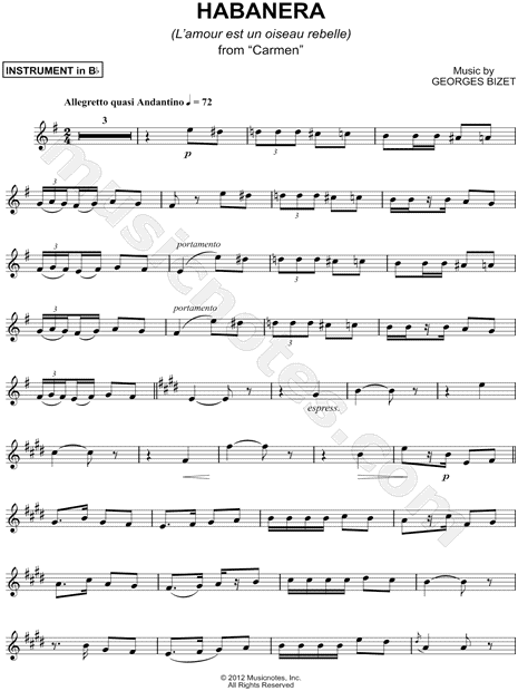 Habanera - Bb Instrument