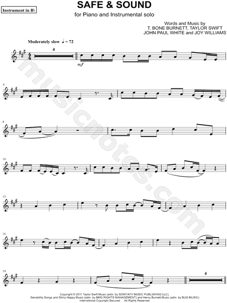 Safe & Sound - Bb Instrument