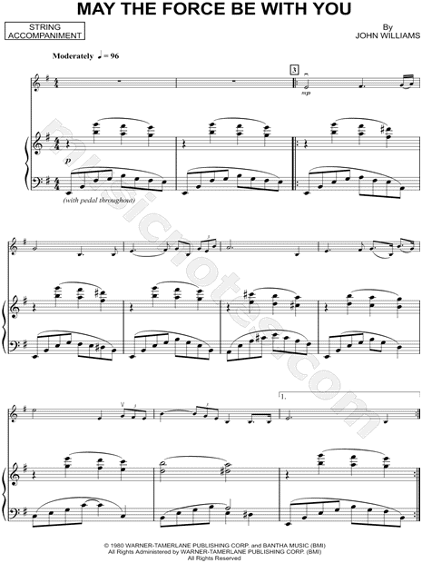 May the Force Be With You - Piano Accompaniment