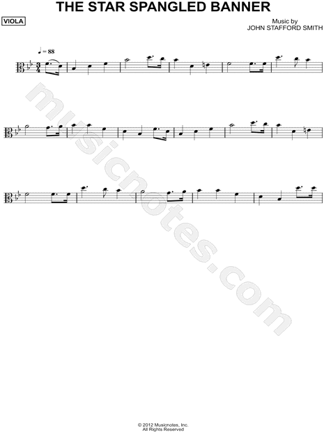 The Star-Spangled Banner - Viola