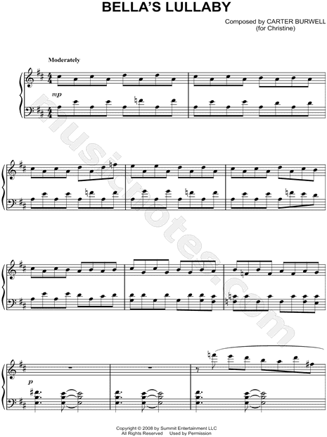 Twilight - Piano Solo Pack featuring Bella's Lullaby