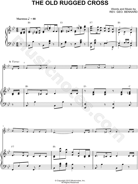 The Old Rugged Cross - Piano Accompaniment
