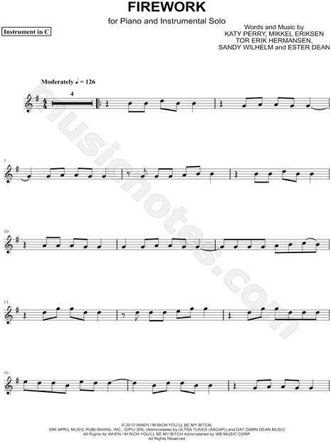 Firework - C Instrument