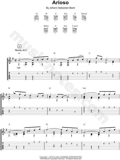 Arioso, from Cantata No. 156, BWV 156