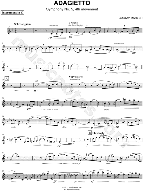 Adagietto (excerpt) - C Instrument