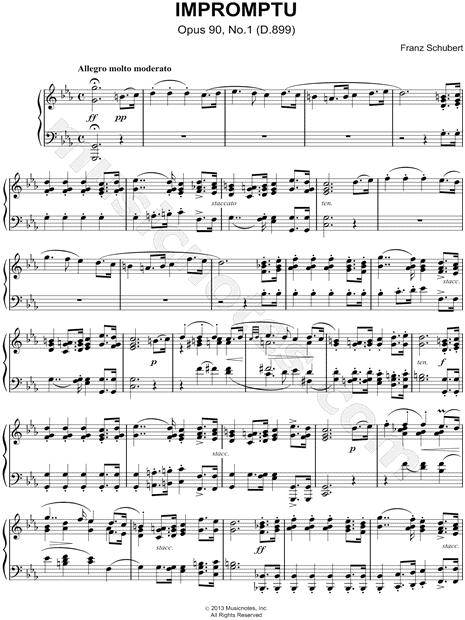 Impromptu No.1 In C Minor, Op. 90