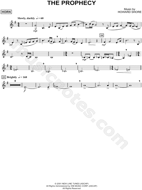 The Prophecy - French Horn