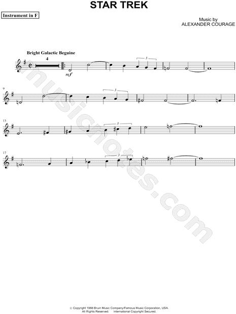 Theme from Star Trek - F Instrument